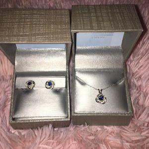Blue and White Sapphire Set